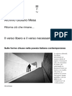 Il Verso Libero e Il Verso Necessario - Archivio Giuliano Mesa