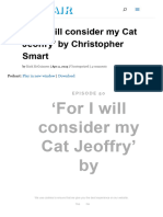 For I Will Consider My Cat Jeoffry' by Christopher Smart - A Mouthful of Air