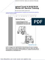 Linde Ic Engined Truck H 20-25-30 35 D 03t 03 Series 351 Service Training