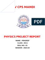 Dav Cps Mandi: Physics Project Report