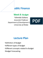 Week 8 The Budget