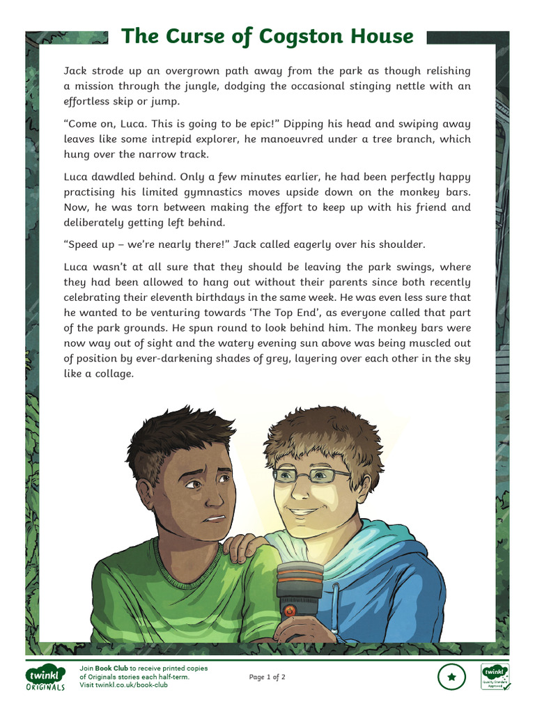 t2 or 353 The Curse of Cogston House Diff Reading Comp Activity - Ver ...