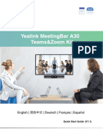 Yealink MeetingBar A30 Teams Zoom Kit Quick Start Guide EN CN DE FR ES V1.1