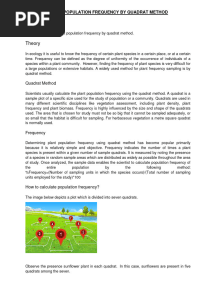 Plant Population Frequency by Quadrat Method