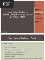 Download Integrating iPads and Tablet Computers into Library Services Part 2 by American Library Association SN69597171 doc pdf