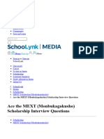 Ace The MEXT (Monbukagakusho) Scholarship Interview Questions - SchooLynk Media