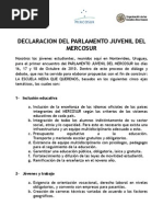 Declaración-del-Parlamento-Juvenil-MERCOSUR