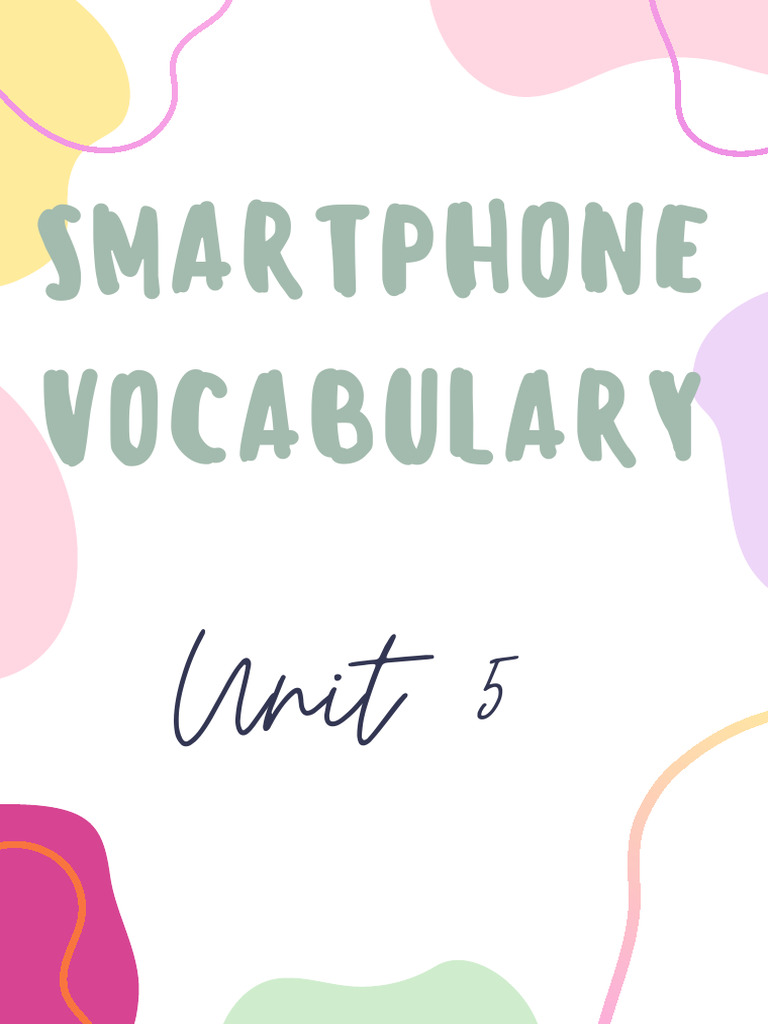 Unit 5 Smartphone Vocabulary PDF