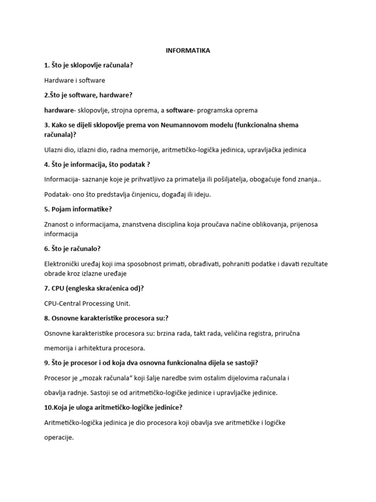 INFORMATIKA1 | PDF