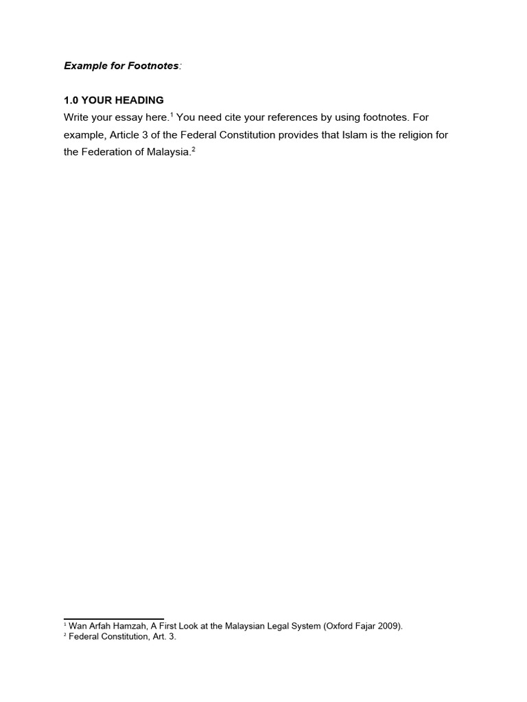 Example for footnotes references using oscola pdf