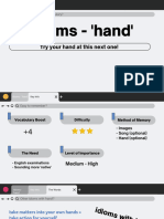Idioms - 'Hand': Try Your Hand at This Next One!