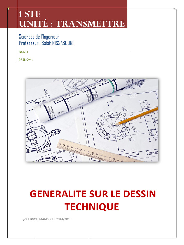 Généralités sur le dessin technique | PDF | Dessin technique | Dessin