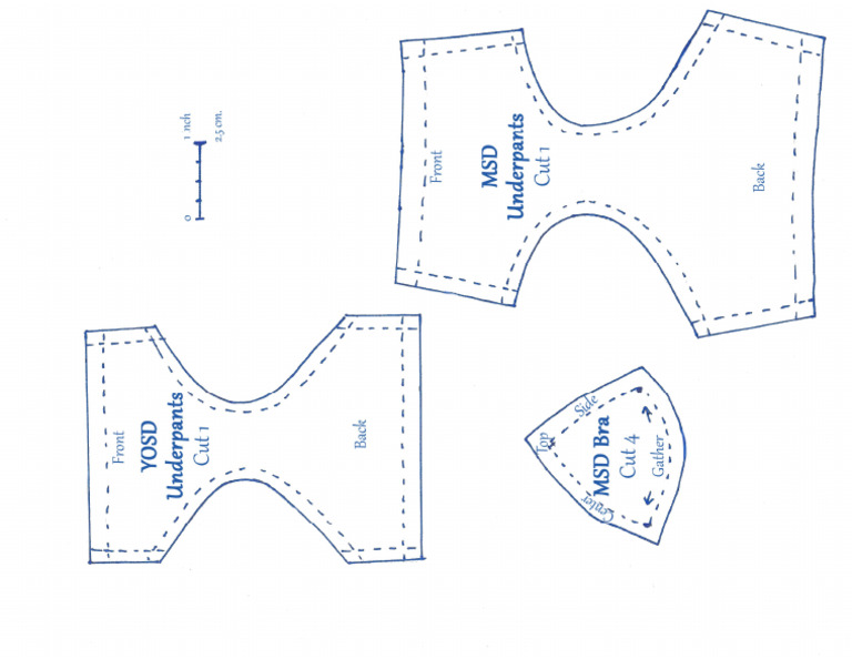 MSD and YOSD Underwear and MSD Bra Patterns | PDF