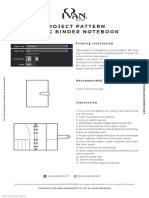 Project Pattern 6 Ring Binder Notebook: Printing Instruction