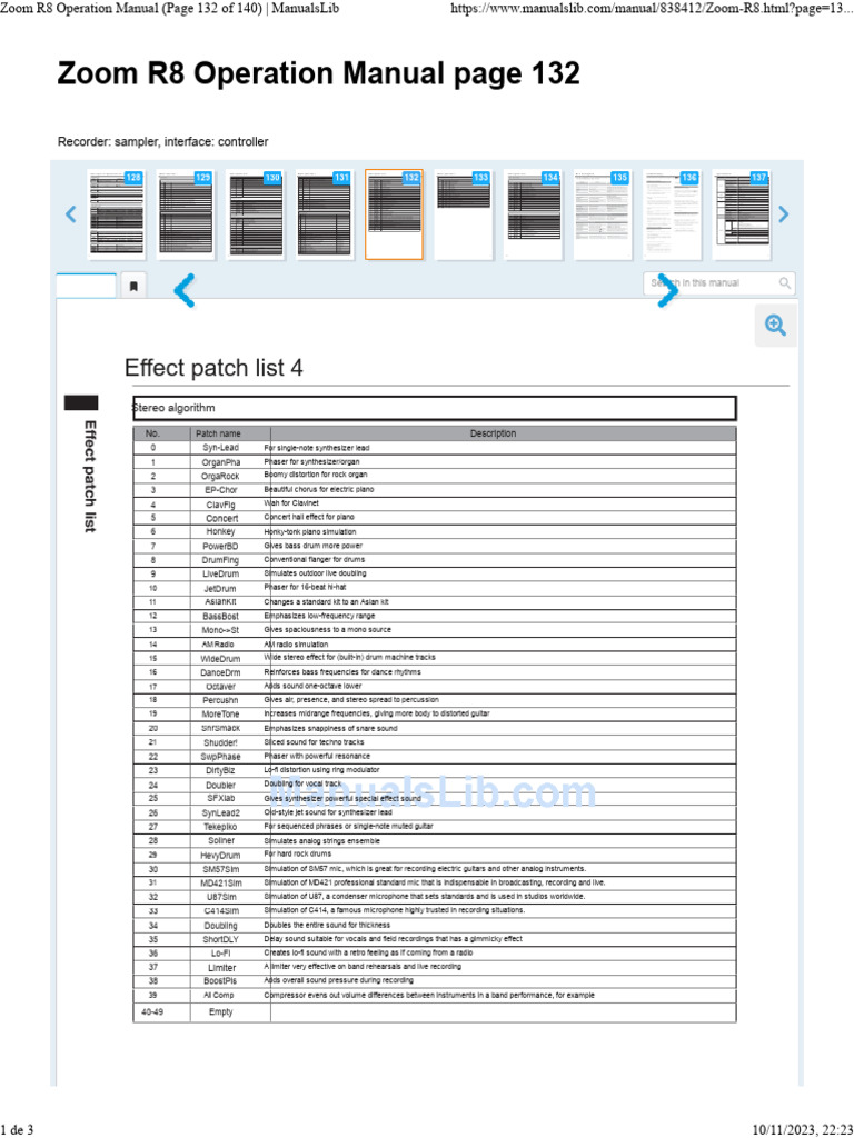 Zoom R8 Operation Manual (Page 132 of 140) ManualsLib | PDF ...
