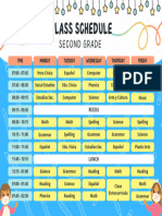 Calendario de Clases - 2ndo Grado