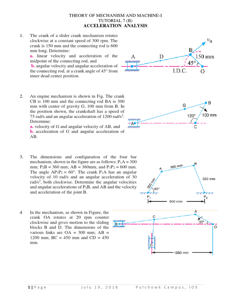 Tutorial 7b Acceleration | PDF | Acceleration | Velocity