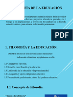 1 y 2 Filosofía de La Educación y Concepto de Educación