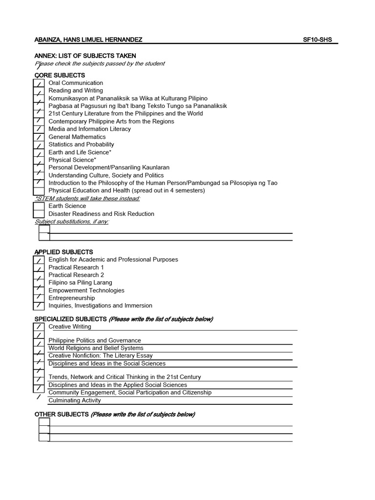 Annex Names | PDF | Science | Social Sciences