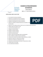 Examen Extraordinario Geografia Sexto Cuatrimestre