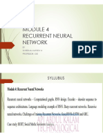 Module 4 Recurrent Neural Network