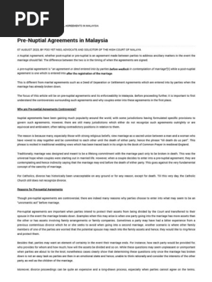 PRAKTIS _ Malaysian Bar PII Scheme Portal Prenuptial Agreement