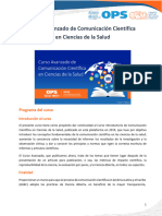 Curso Avanzado de Comunicación Científica - 2022 - Programa