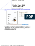 Still Low Lift Pallet Truck Ecu 14-16-18 20 Spare Parts List