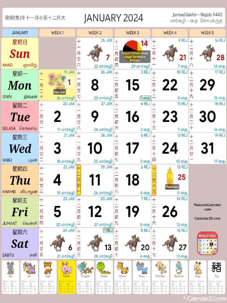 JAN Kalender kuda pdf 2024 PDF