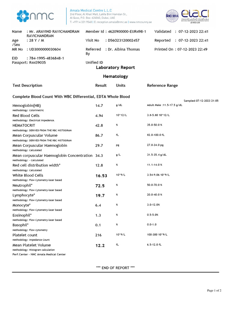 Complete Blood Count With WBC Differential, EDTA Whole Blood (3) PDF