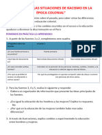 Analizamos Las Situaciones de Racismo en La Época Colonial