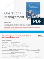 1.0 Introduction To Operations Management