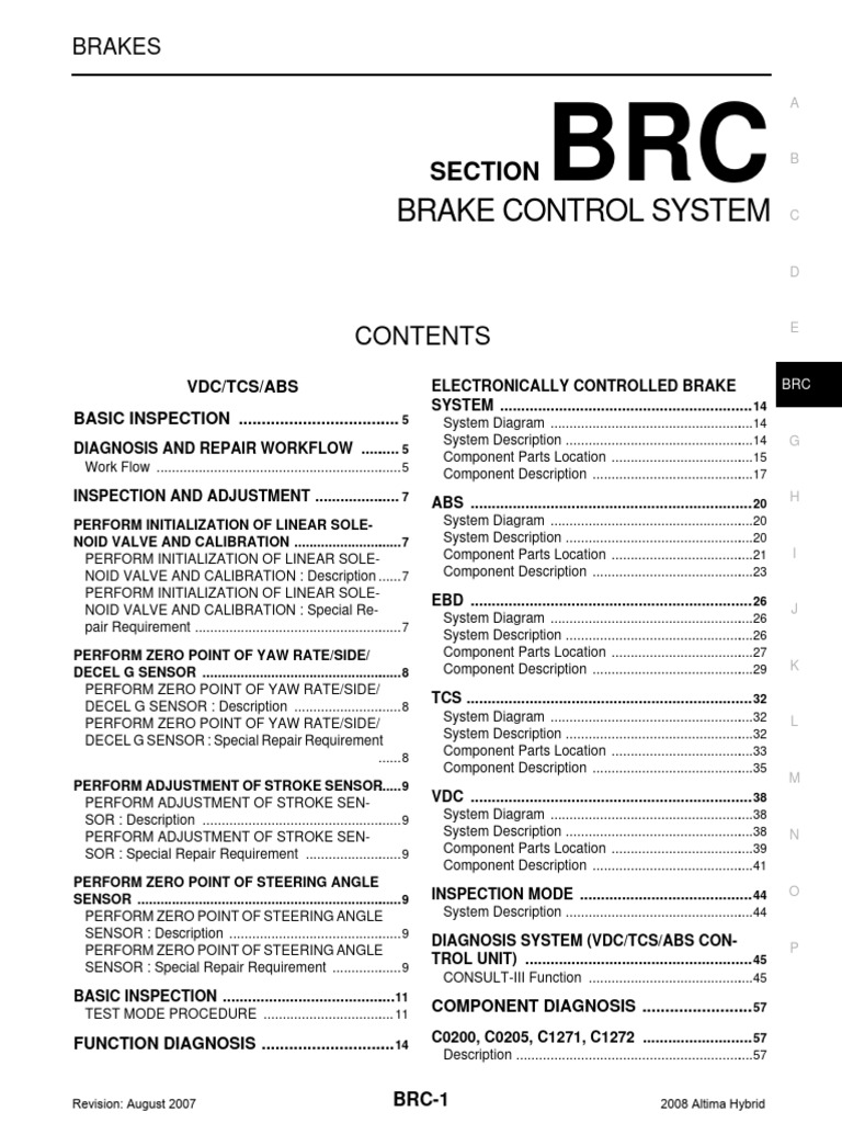 Brake Control System Inspection Guide | PDF