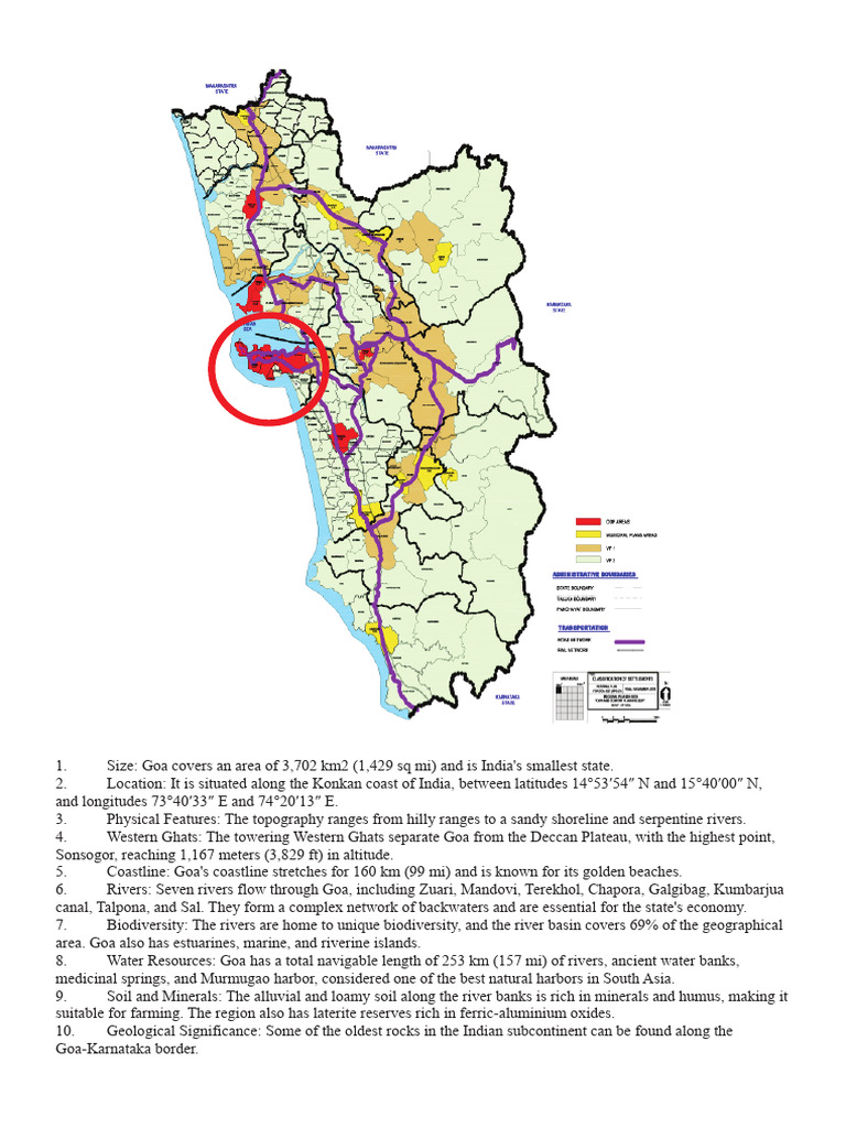 Geography and Rivers of Goa | PDF