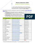 MIssion Admission 2024 - Other Design College Application Details - 24.10.2023