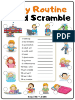 Word Scramble: Daily Routine