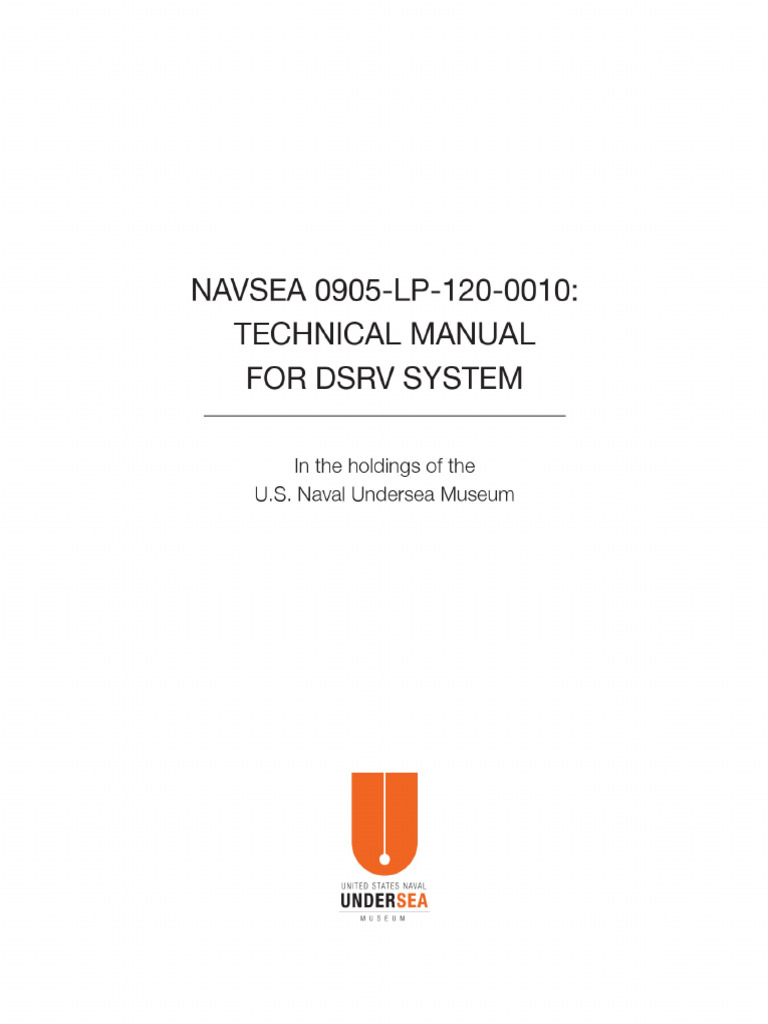 DSRV System Technical Manual | PDF | Submarines | Transport