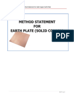 Method of Statement Solid Copper Earth Plate