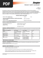 Energizer CR2032 Battery Safety Data Sheet | PDF | Safety ...