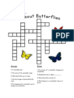 Life Cycle of A Butterfly Crossword Puzzle