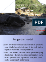 Modal Dalam Sektor Pertanian