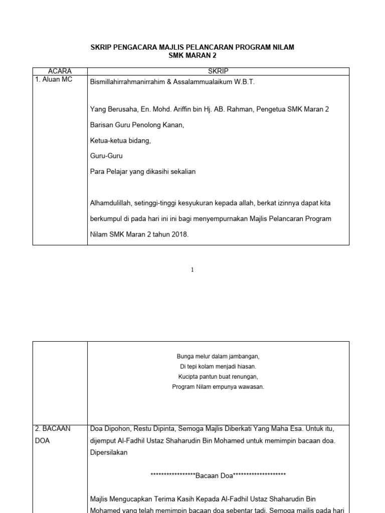 Pelancaran Nilam Pdf