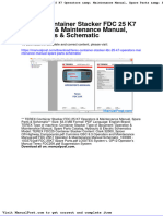 Terex Container Stacker FDC 25 k7 Operators Maintenance Manual Spare Parts Schematic