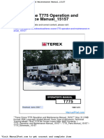 Terex Crane t775 Operation and Maintenance Manual 15157