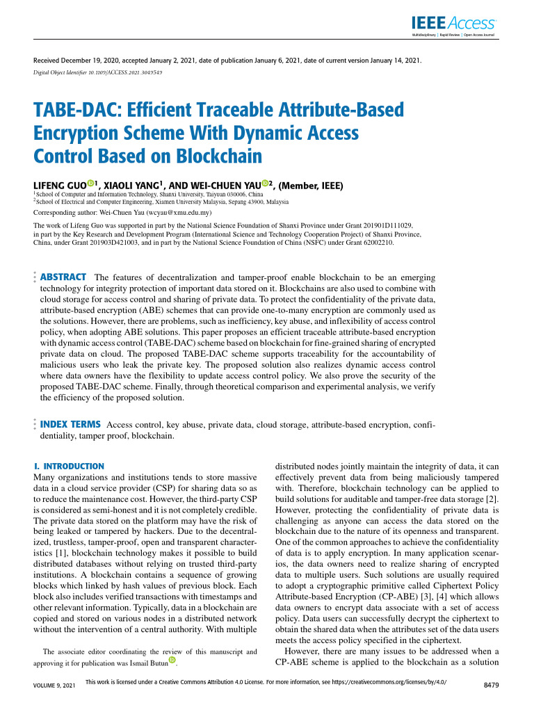 TABE-DAC: Efficient Traceable Attribute-Based Encryption Scheme With ...