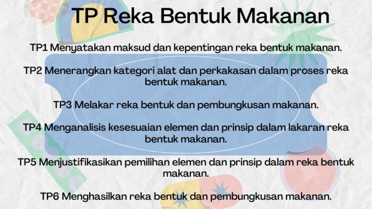 Reka Bentuk Makanan: TP dan Justifikasi | PDF | Karier & Perkembangan