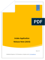 Intake Release Note - 29th Nov 2023