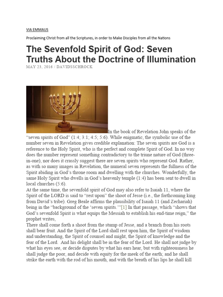The Sevenfold Spirit of God | PDF