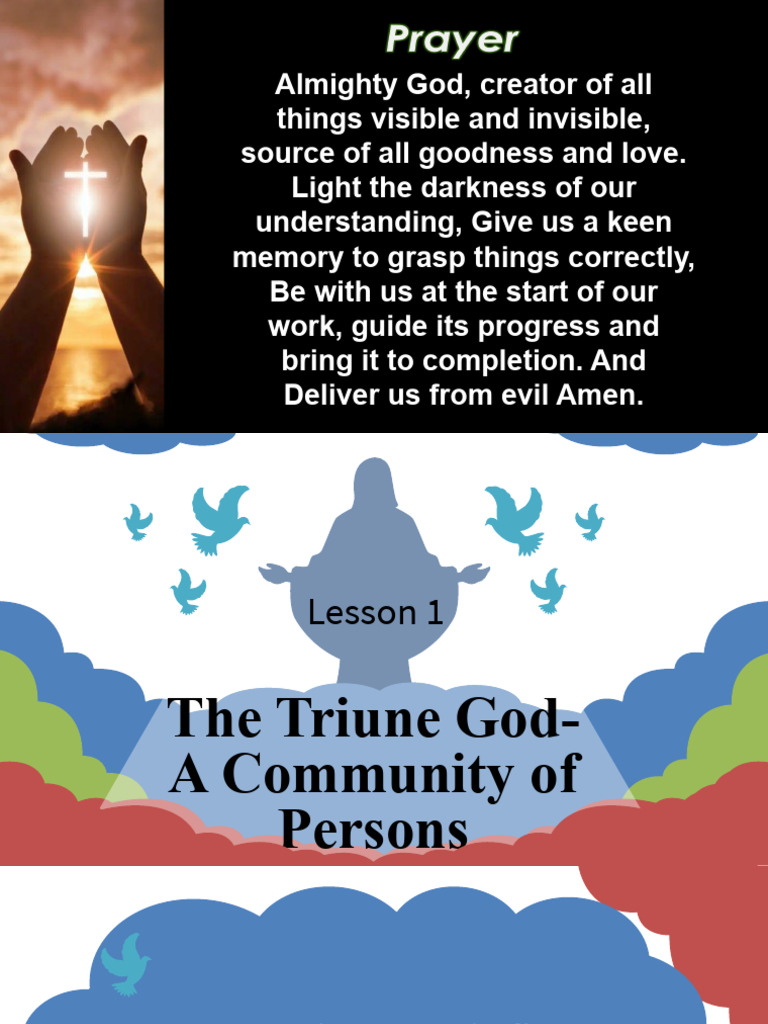 CLE GRADE 8 - Lesson 1 - The Triune God - A Community of Persons | PDF