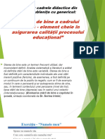 Starea de bine a cadrului didactic - element cheie în susținerea copiilor pentru depășirea situațiilor de criză (1)
